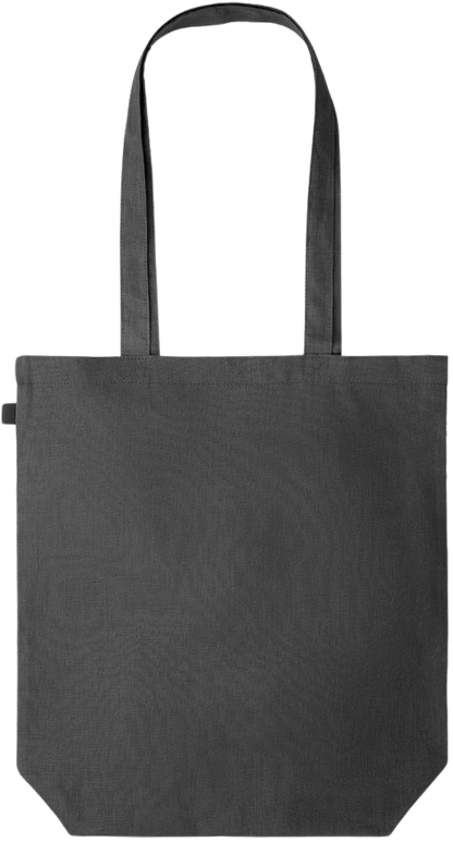 Its a Good Day to be Happy Design - Premium colored organic hemp tote bag_BLACK_back