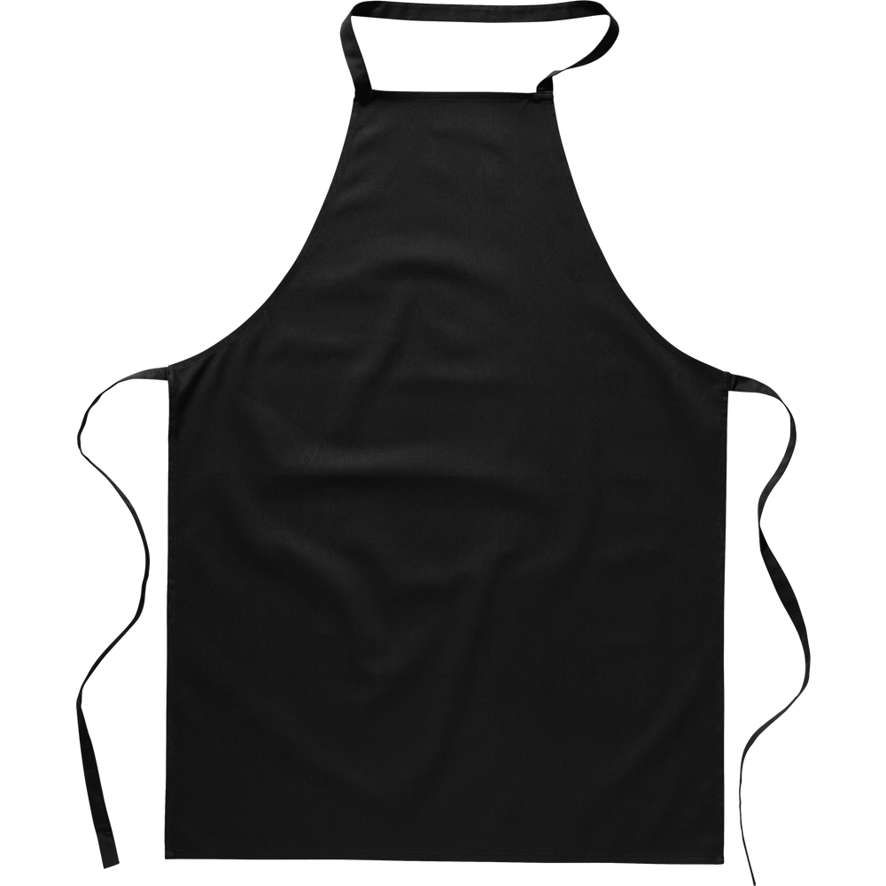 Cotton Kitchen Apron_BLACK_front