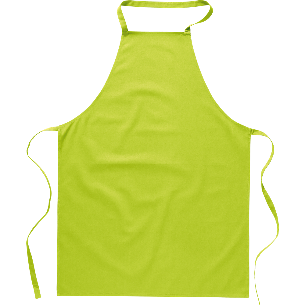 Cotton Kitchen Apron_LIME_front