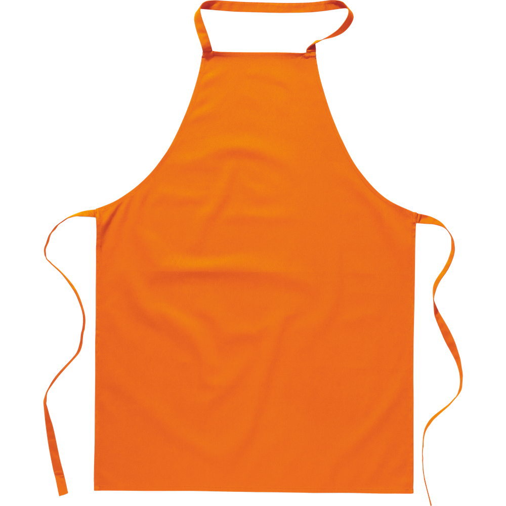 Cotton Kitchen Apron_ORANGE_front