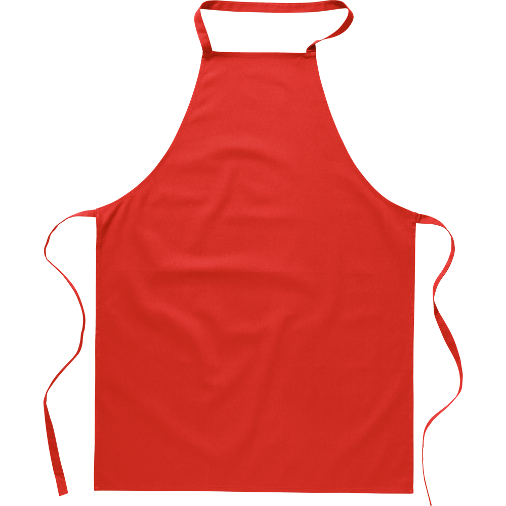 Cotton Kitchen Apron_RED_front