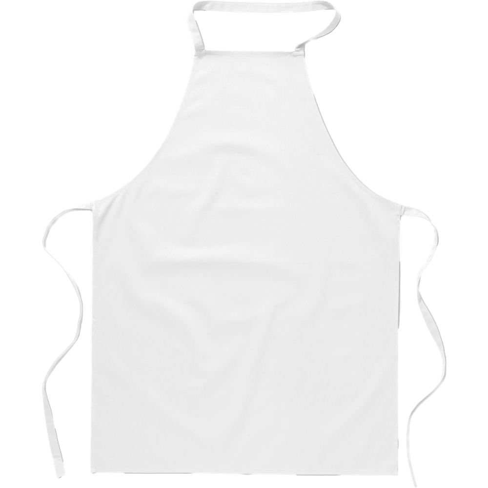 Cotton Kitchen Apron_WHITE_front