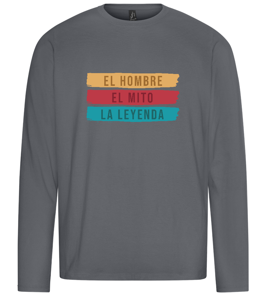 The Man The Myth The Legend Design - Premium men's long sleeve t-shirt_MOUSE GREY_front