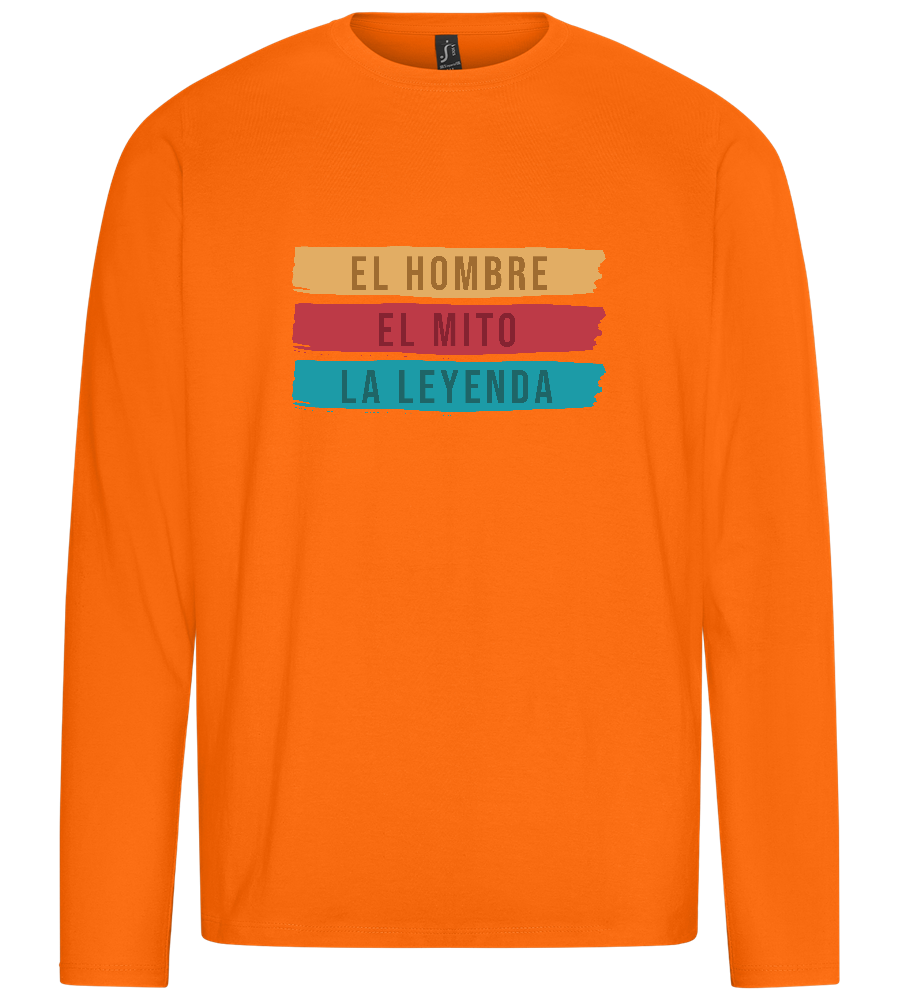 The Man The Myth The Legend Design - Premium men's long sleeve t-shirt_ORANGE_front