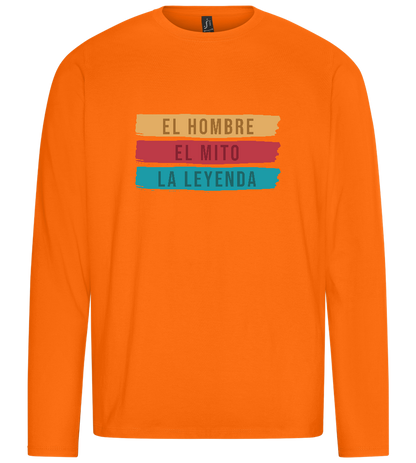 The Man The Myth The Legend Design - Premium men's long sleeve t-shirt_ORANGE_front