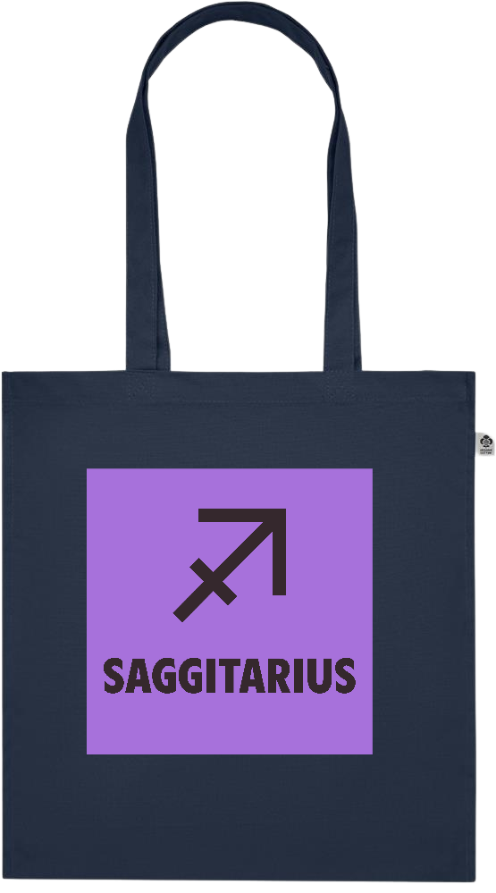 Zodiac Saggitarius Design - Premium colored organic cotton tote bag_FRENCH NAVY_front