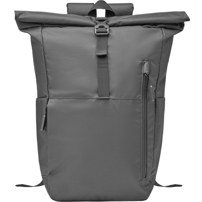Rolltop Laptop Backpack_BLACK_front