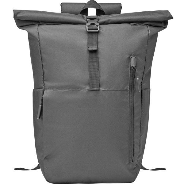 Rolltop Laptop Backpack_BLACK_front