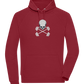 Skull and Dumbbells Design - Comfort unisex hoodie_BORDEAUX_front