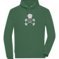 Skull and Dumbbells Design - Comfort unisex hoodie_GREEN BOTTLE_front