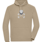 Skull and Dumbbells Design - Comfort unisex hoodie_KHAKI_front