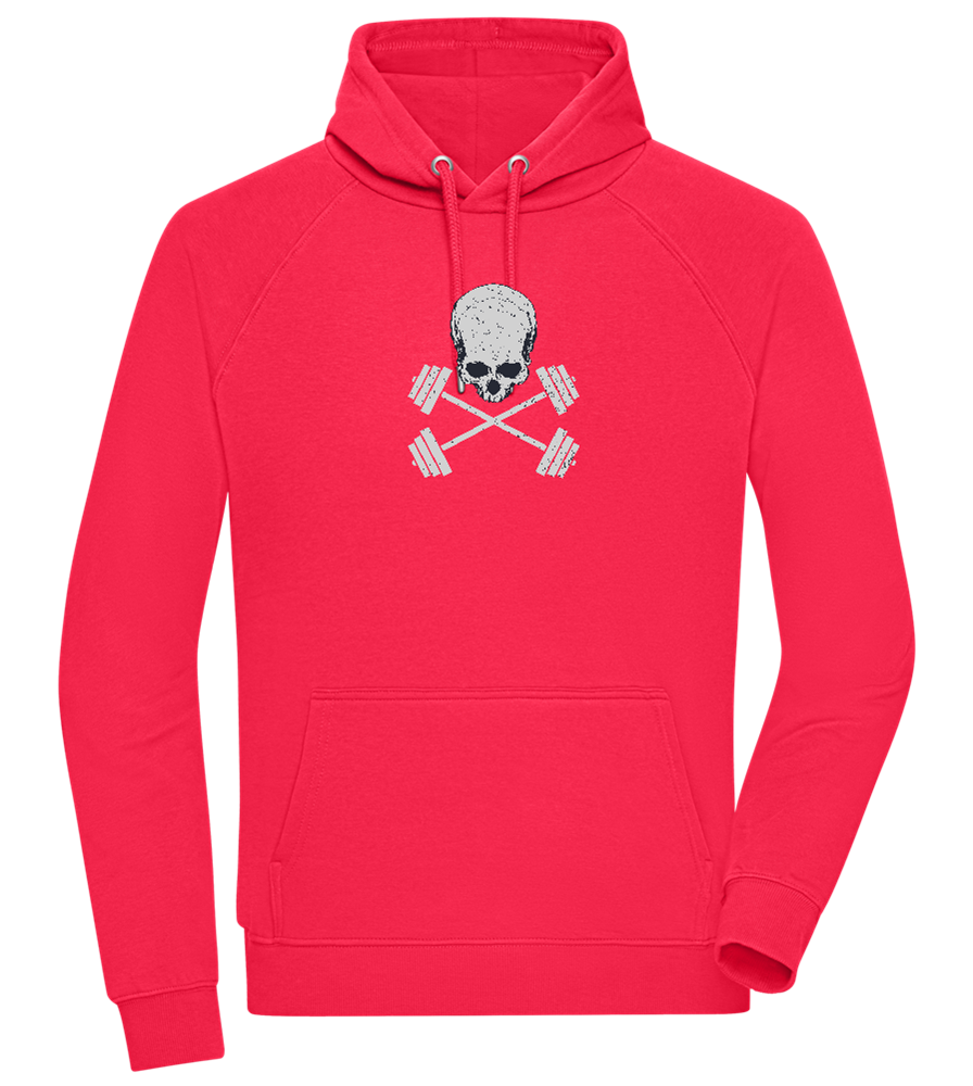 Skull and Dumbbells Design - Comfort unisex hoodie_RED_front