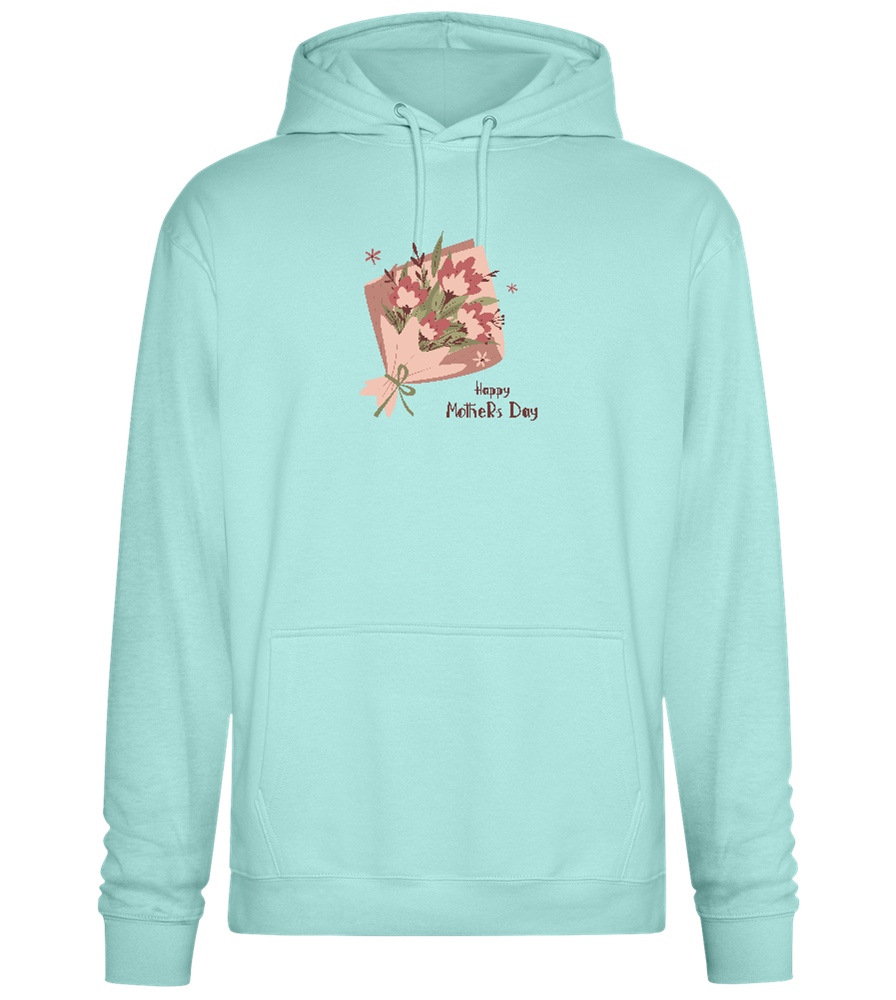 Happy Mother's Day Flower Bouquet Design - Premium Essential Unisex Hoodie_ARCTIC BLUE_front