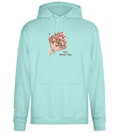 Happy Mother's Day Flower Bouquet Design - Premium Essential Unisex Hoodie_ARCTIC BLUE_front