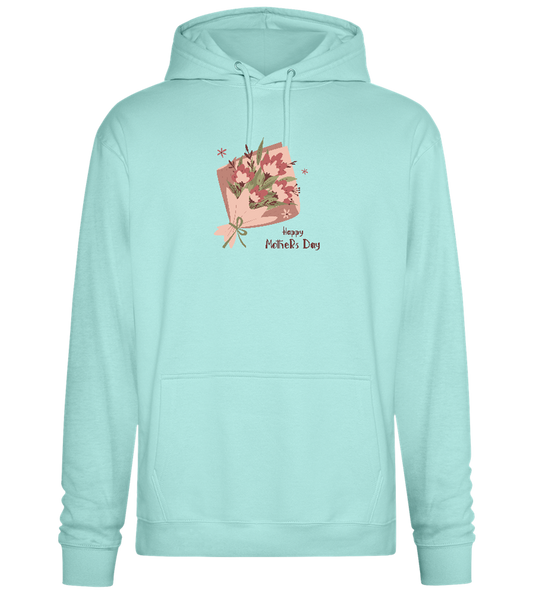 Happy Mother's Day Flower Bouquet Design - Premium Essential Unisex Hoodie_ARCTIC BLUE_front