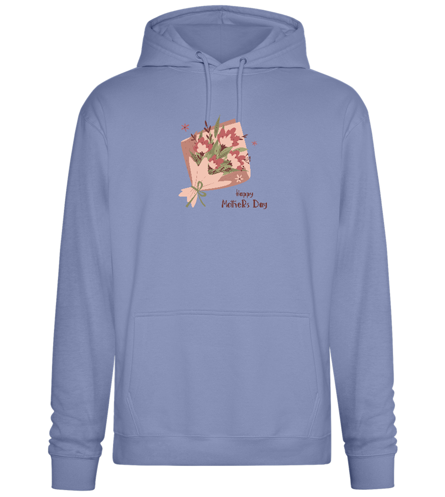 Happy Mother's Day Flower Bouquet Design - Premium Essential Unisex Hoodie_BLUE_front