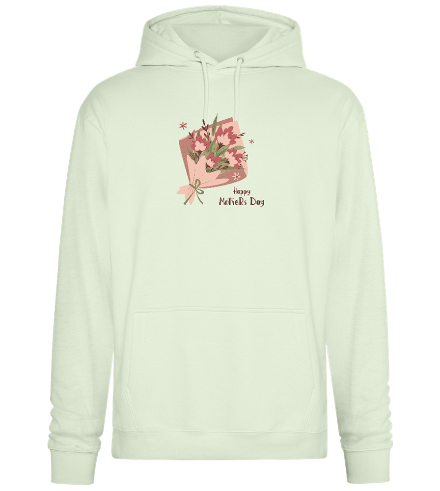 Happy Mother's Day Flower Bouquet Design - Premium Essential Unisex Hoodie_CREAMY GREEN_front