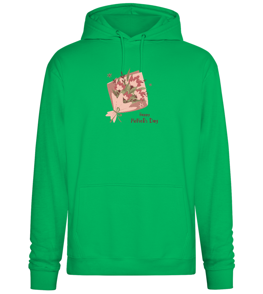 Happy Mother's Day Flower Bouquet Design - Premium Essential Unisex Hoodie_SPRING GREEN_front