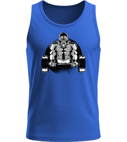 Gorilla Bicep Curling Design - Basic men's tank top_ROYAL BLUE_front