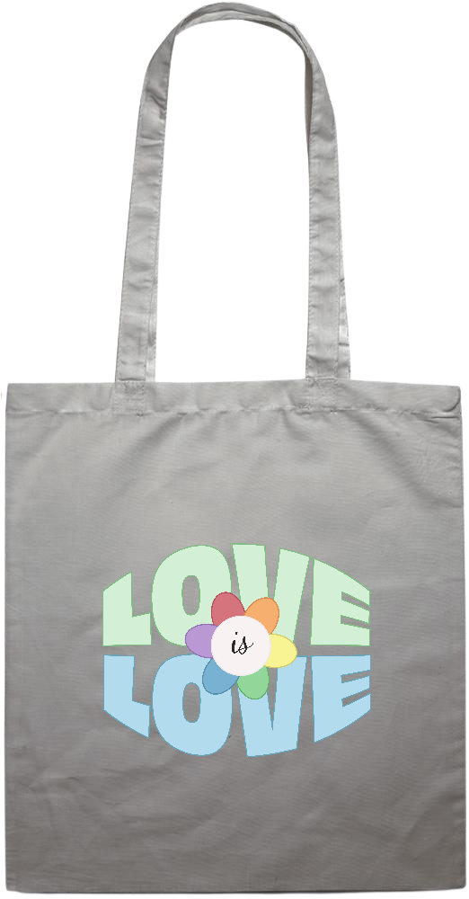 Love is Love Flower Design - Essential colored event tote bag_GREY_front