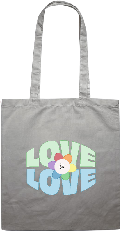 Love is Love Flower Design - Essential colored event tote bag_GREY_front