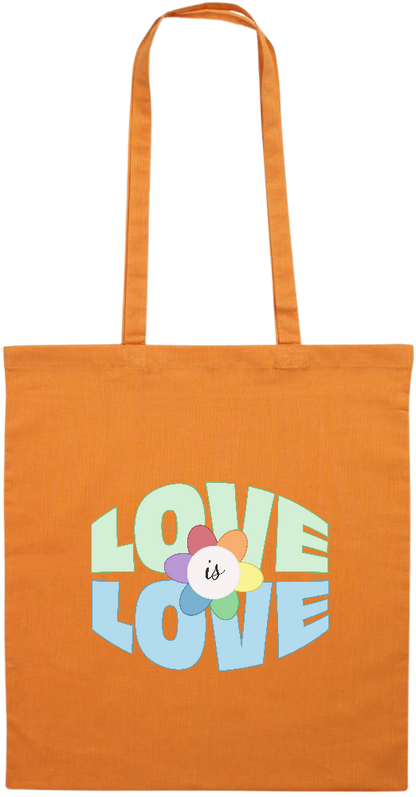 Love is Love Flower Design - Essential colored event tote bag_ORANGE_front