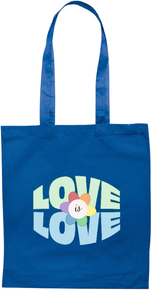 Love is Love Flower Design - Essential colored event tote bag_ROYAL BLUE_front