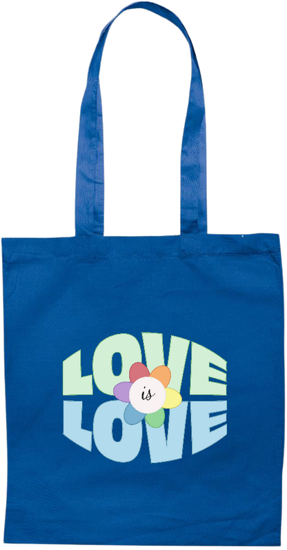 Love is Love Flower Design - Essential colored event tote bag_ROYAL BLUE_front