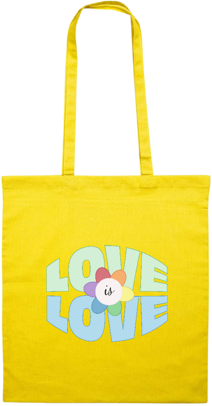 Love is Love Flower Design - Essential colored event tote bag_YELLOW_front