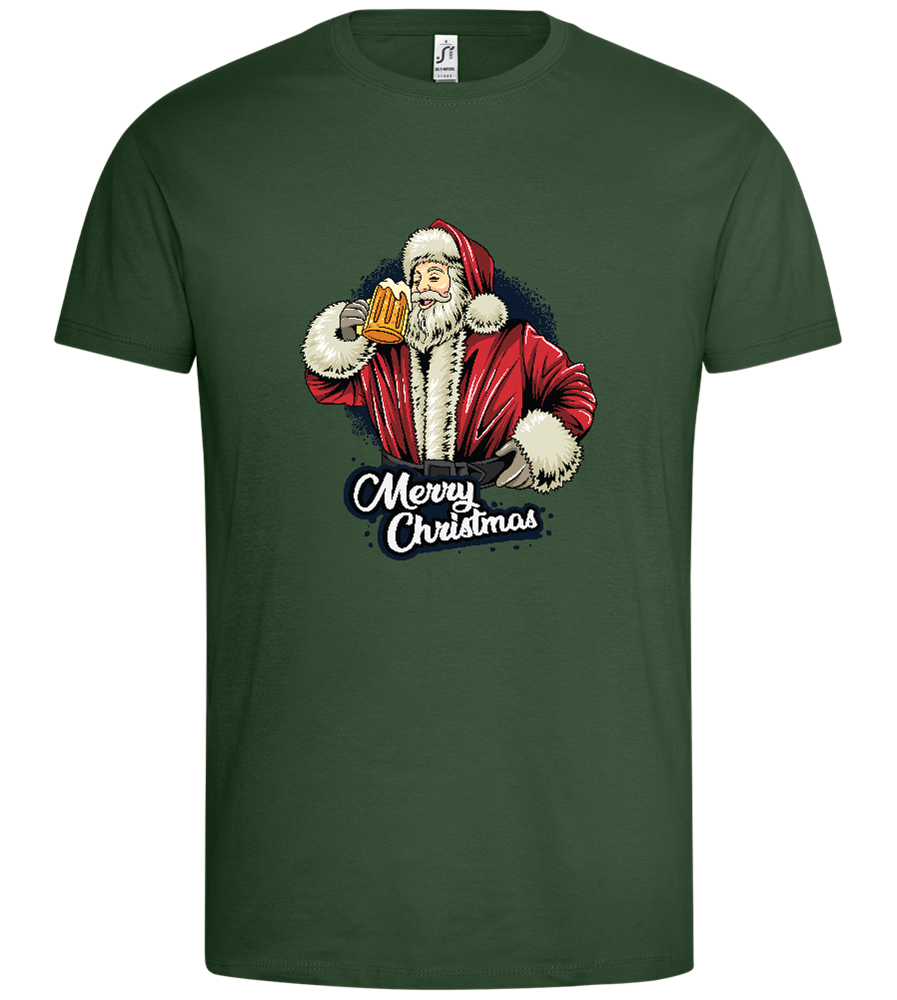 Merry Christmas Beer Design - Premium men's t-shirt_GREEN BOTTLE_front