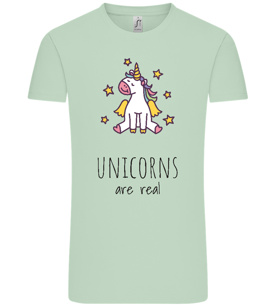 Unicorns Are Real Design - Comfort Unisex T-Shirt_ICE GREEN_front
