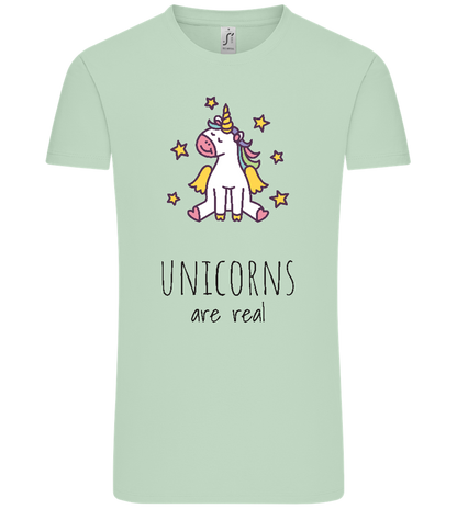 Unicorns Are Real Design - Comfort Unisex T-Shirt_ICE GREEN_front