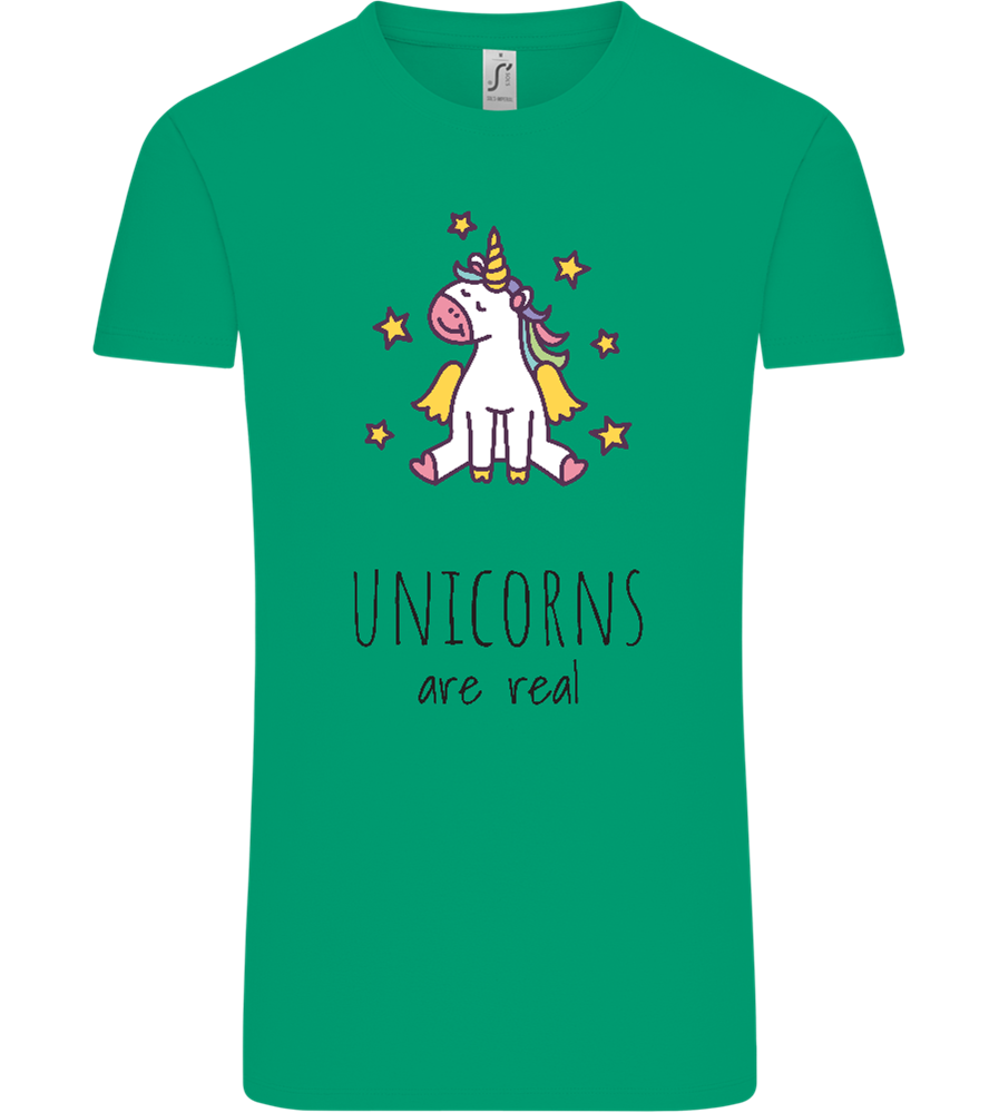 Unicorns Are Real Design - Comfort Unisex T-Shirt_SPRING GREEN_front