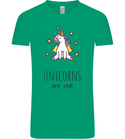 Unicorns Are Real Design - Comfort Unisex T-Shirt_SPRING GREEN_front