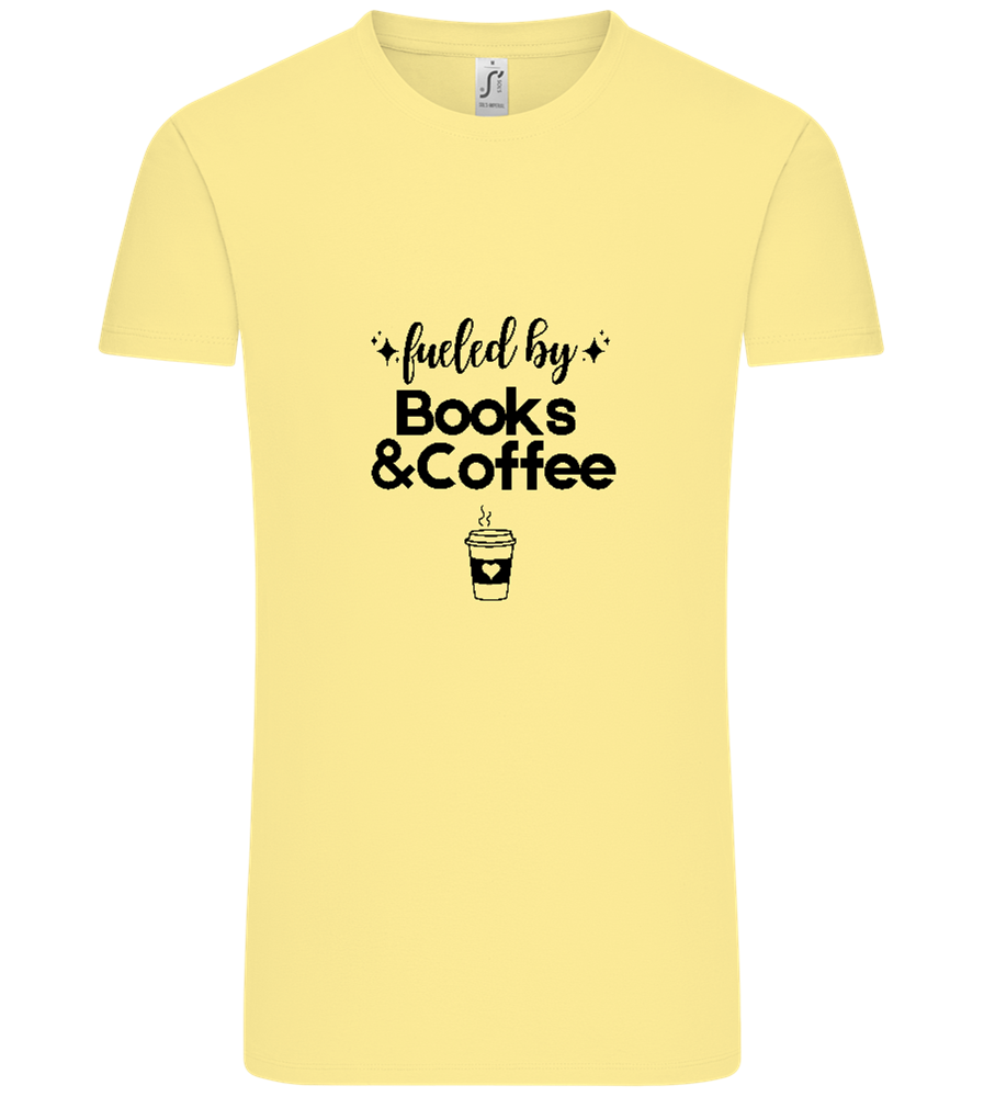 Books and Coffee Design - Comfort Unisex T-Shirt_AMARELO CLARO_front