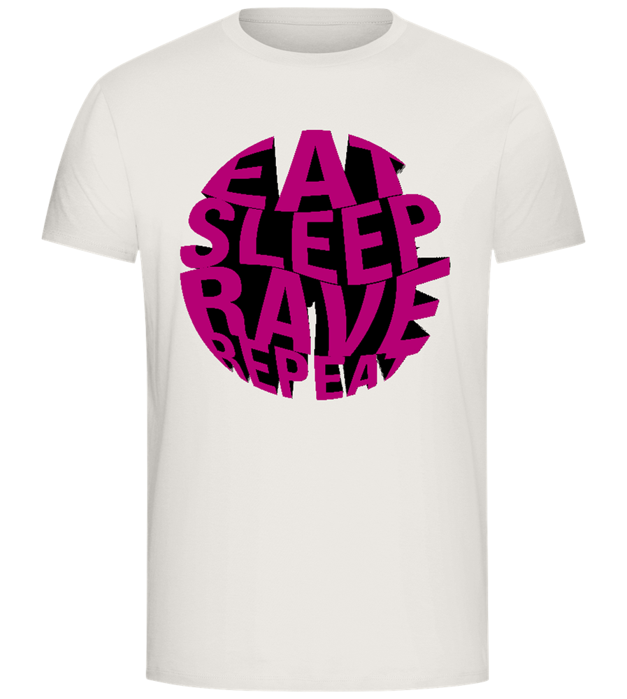 Eat Sleep Rave Repeat Design - Comfort Unisex T-Shirt_ECRU_front