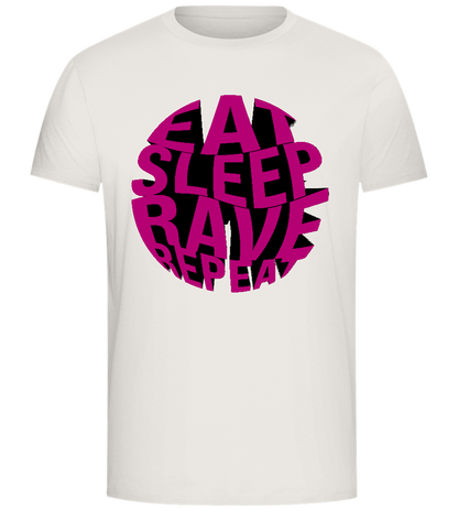 Eat Sleep Rave Repeat Design - Comfort Unisex T-Shirt_ECRU_front