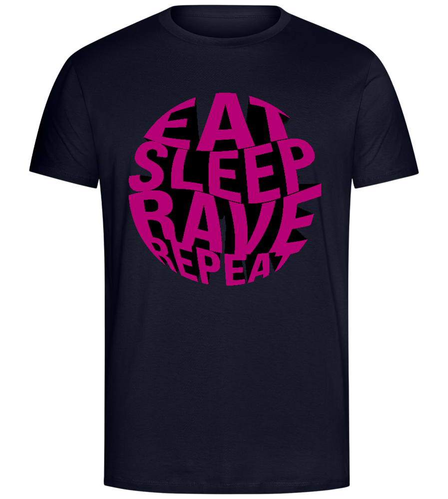 Eat Sleep Rave Repeat Design - Comfort Unisex T-Shirt_FRENCH NAVY_front