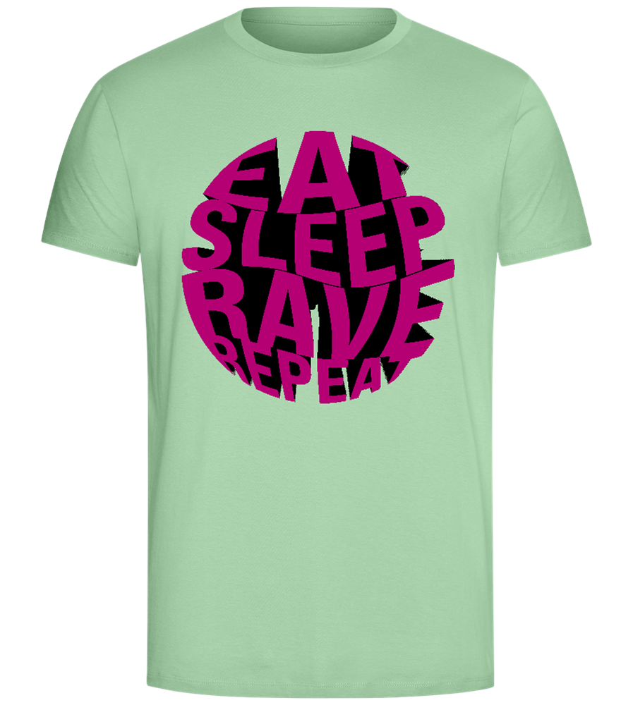 Eat Sleep Rave Repeat Design - Comfort Unisex T-Shirt_ICE GREEN_front