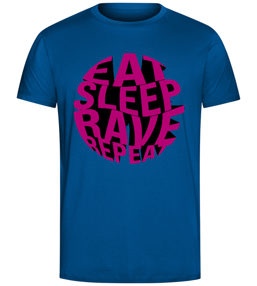 Eat Sleep Rave Repeat Design - Comfort Unisex T-Shirt_ROYAL_front