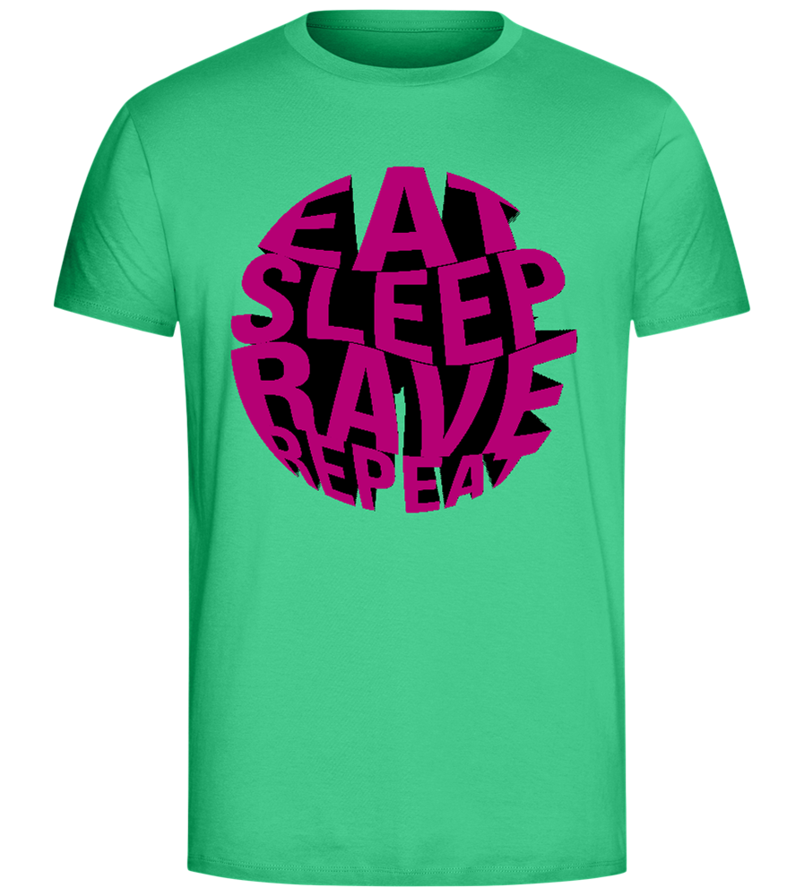 Eat Sleep Rave Repeat Design - Comfort Unisex T-Shirt_SPRING GREEN_front