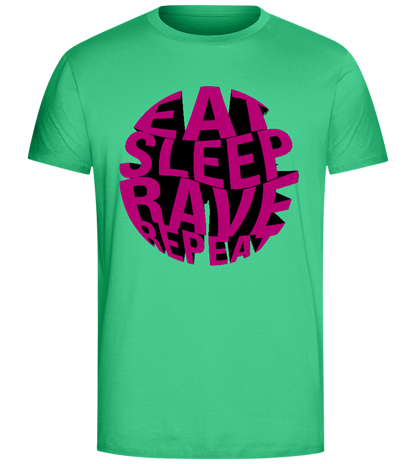 Eat Sleep Rave Repeat Design - Comfort Unisex T-Shirt_SPRING GREEN_front