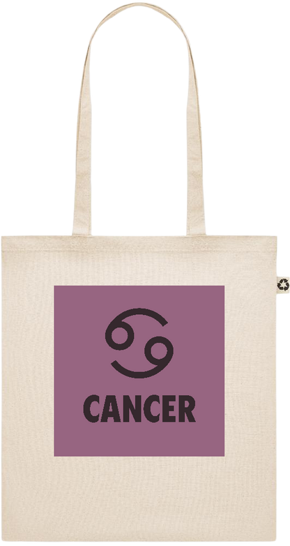 Zodiac Cancer Design - Recycled cotton shopping bag_BEIGE_front