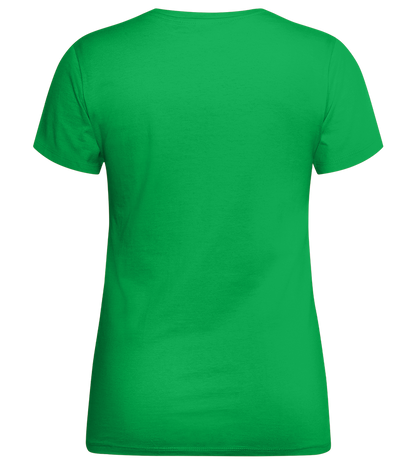 Colorful F1 Helmet Design - Premium women's t-shirt_MEADOW GREEN_back