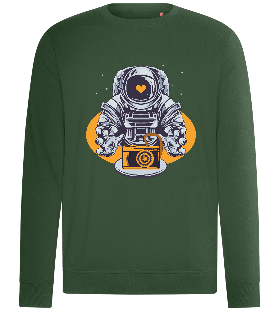 Astronaut Camera Design - Comfort unisex sweater_GREEN BOTTLE_front