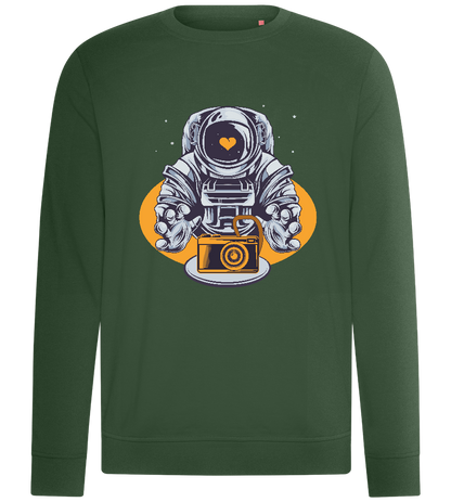 Astronaut Camera Design - Comfort unisex sweater_GREEN BOTTLE_front