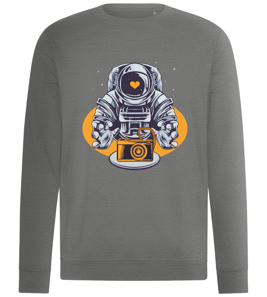 Astronaut Camera Design - Comfort unisex sweater_ORION GREY II_front