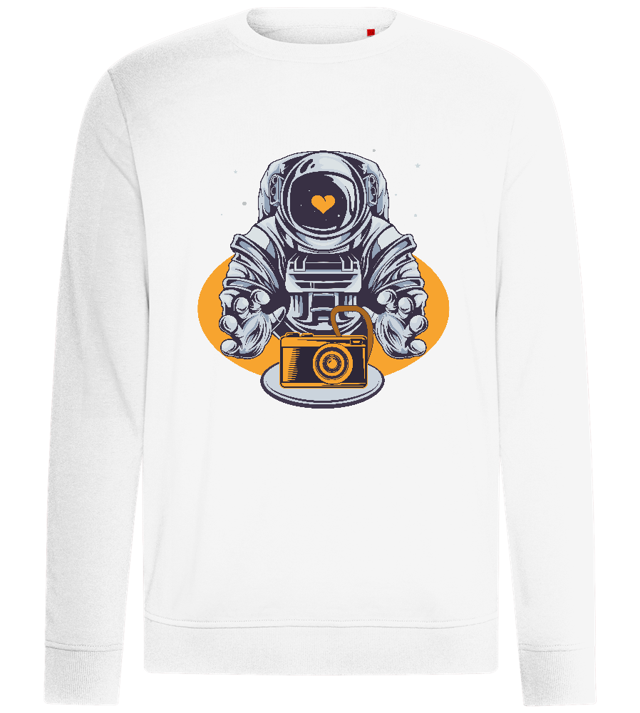 Astronaut Camera Design - Comfort unisex sweater_WHITE_front