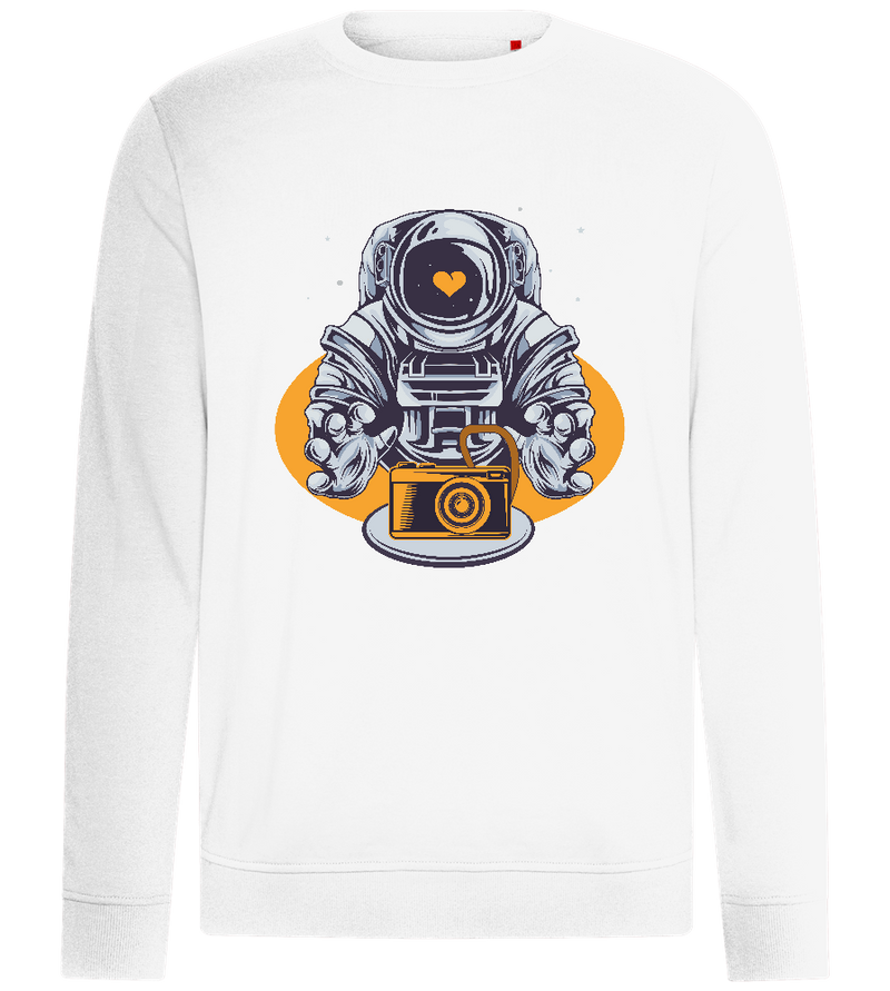 Astronaut Camera Design - Comfort unisex sweater_WHITE_front