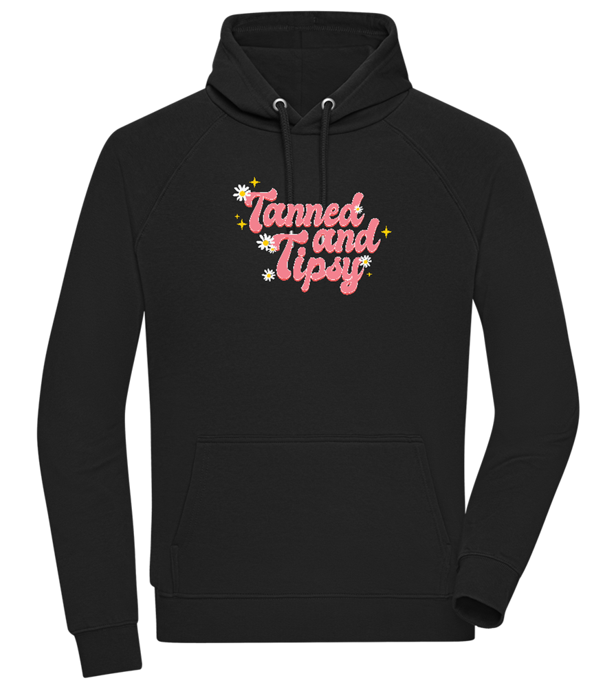 Tanned and Tipsy Design - Comfort unisex hoodie_BLACK_front